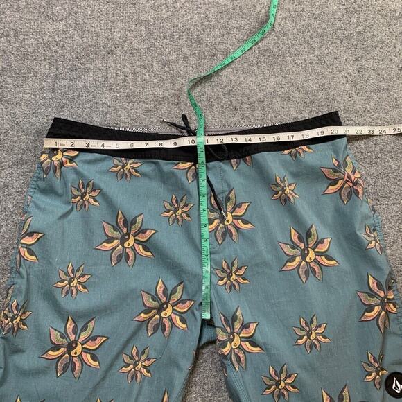 Volcom Boardshorts Mens 40 Blue Burch Stoney Drawstring Stretch Surfing Swimwear - Picture 6 of 13
